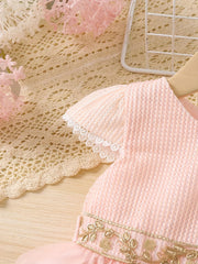 Baby Girls Flutter Sleeve Floral Princess Dress