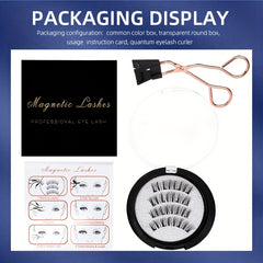 Magnetic False Eyelashes With Applicator Kit Eye Elongated Eyelashes No Glue