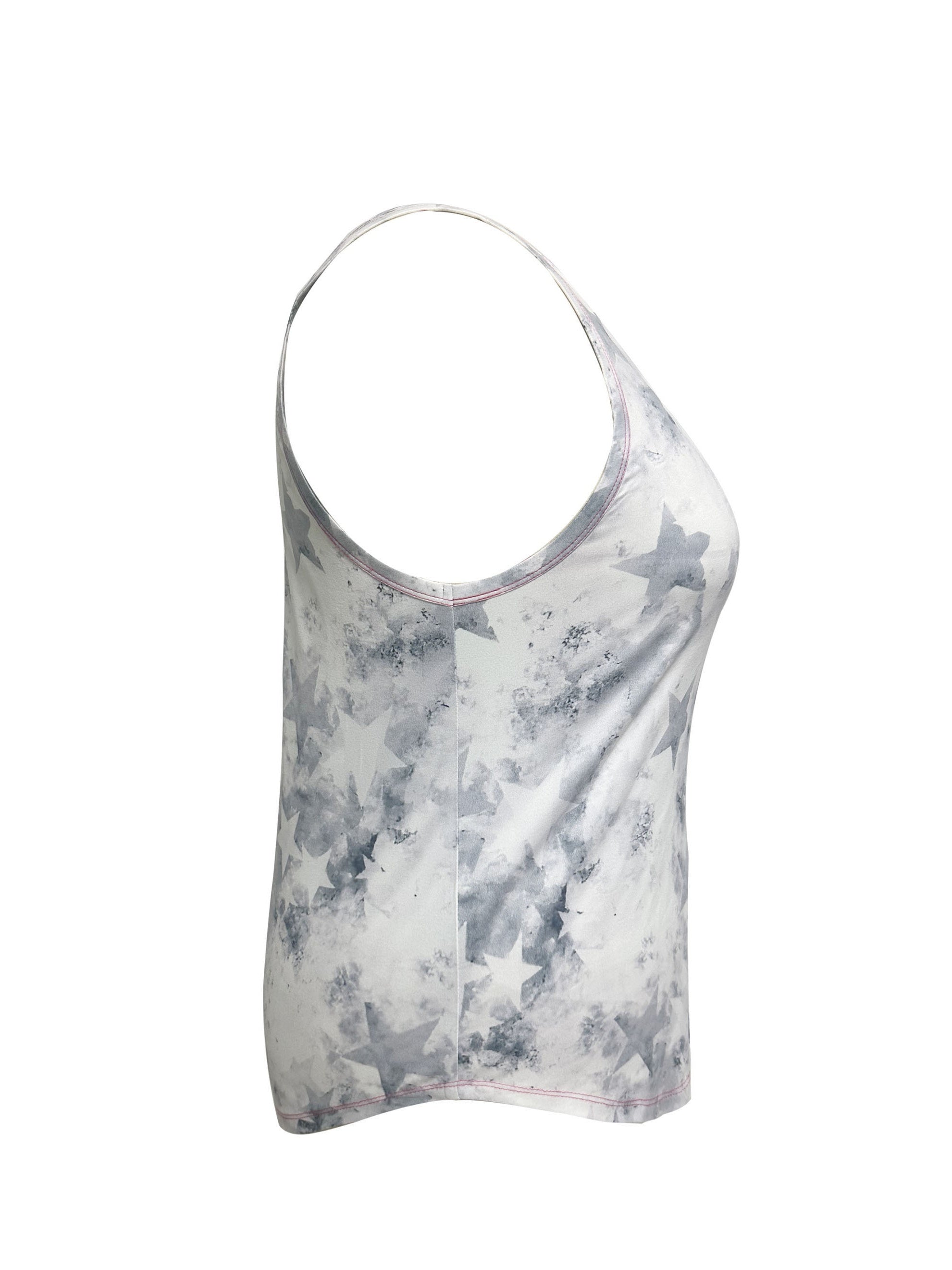 Tie Dye & Star Print Pajama Tank Top