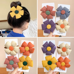 Girls Fabric Flower Hair Ties Hair Bands Ponytail Holders Scrunchies