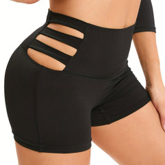 Sexy Women's Activewear Waist Hollow Out Yoga Shorts