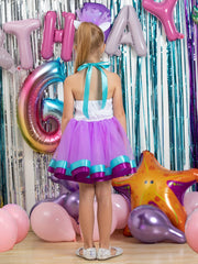 Girls Mermaid Costume Outfits Mermaid Tutu Dress With Headband
