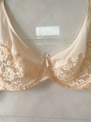 Sexy Bra Women's Plus Contrast Lace Underwire Mini Bow Detail Bra