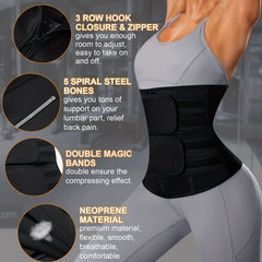 Waist Trainer Belt Tummy Control Compression Wrap Cincher