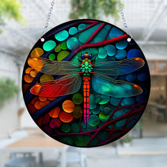 Dragonfly Dye Sun Catcher Hanging Window Christmas Gift Home Decor