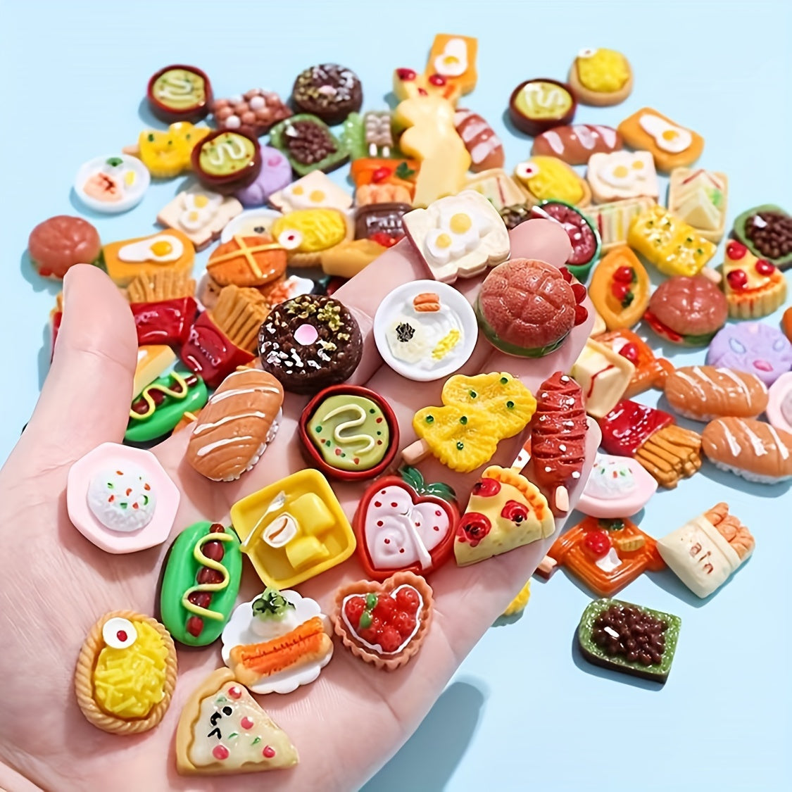 Mini Food and Drinks Set for Dollhouse Play