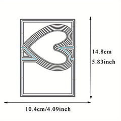 1pc Heart Card Shape Metal Cutting Dies DIY Scrapbooking Album Craft Decoration