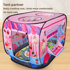 Folding Ice Cream Play Tent for Indoor Outdoor Pop Up Toy House