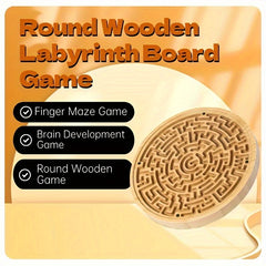 Wooden Maze Puzzle Board Double Sided - Brain Teaser Game