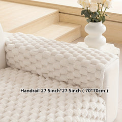 Plush Sofa Slipcover Non-slip Couch Cover Furniture Protector