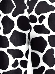 Dalmatian Print High Waist Skinny Leggings Stretchy Women's Clothing