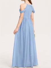 Girls Cold Shoulder Bridesmaid Dress For Wedding Evening
