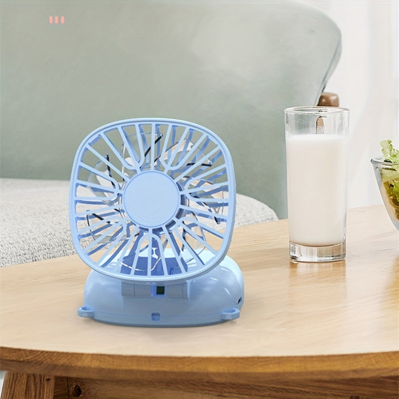 Square Folding Fan Portable Fan Handheld USB Rechargeable Fan
