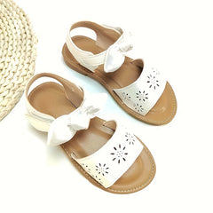 Bowknot Open Toe Sandals For Girls Lightweight Breathable Sandals