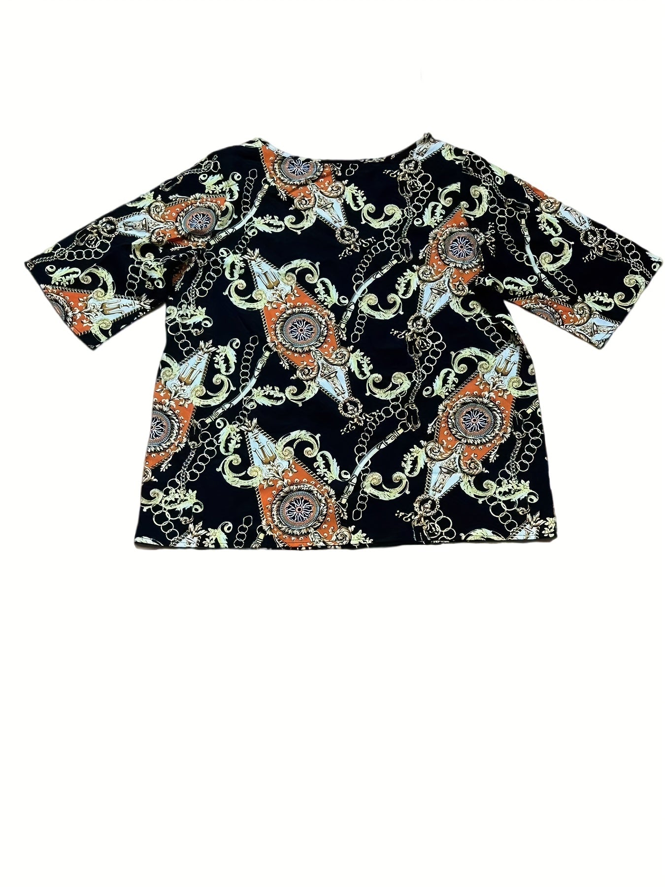 Baroque Print Top & Pants Set