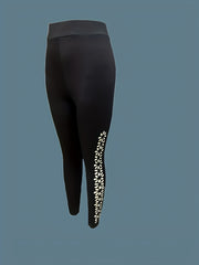Solid Ripped Skinny Leggings Casual Every Stretchy Leggings Women's Clothing