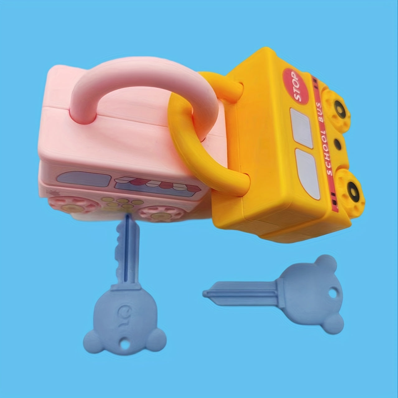 Train Puzzle Toy Set Educational Interactive Unlocking Toy for Kids