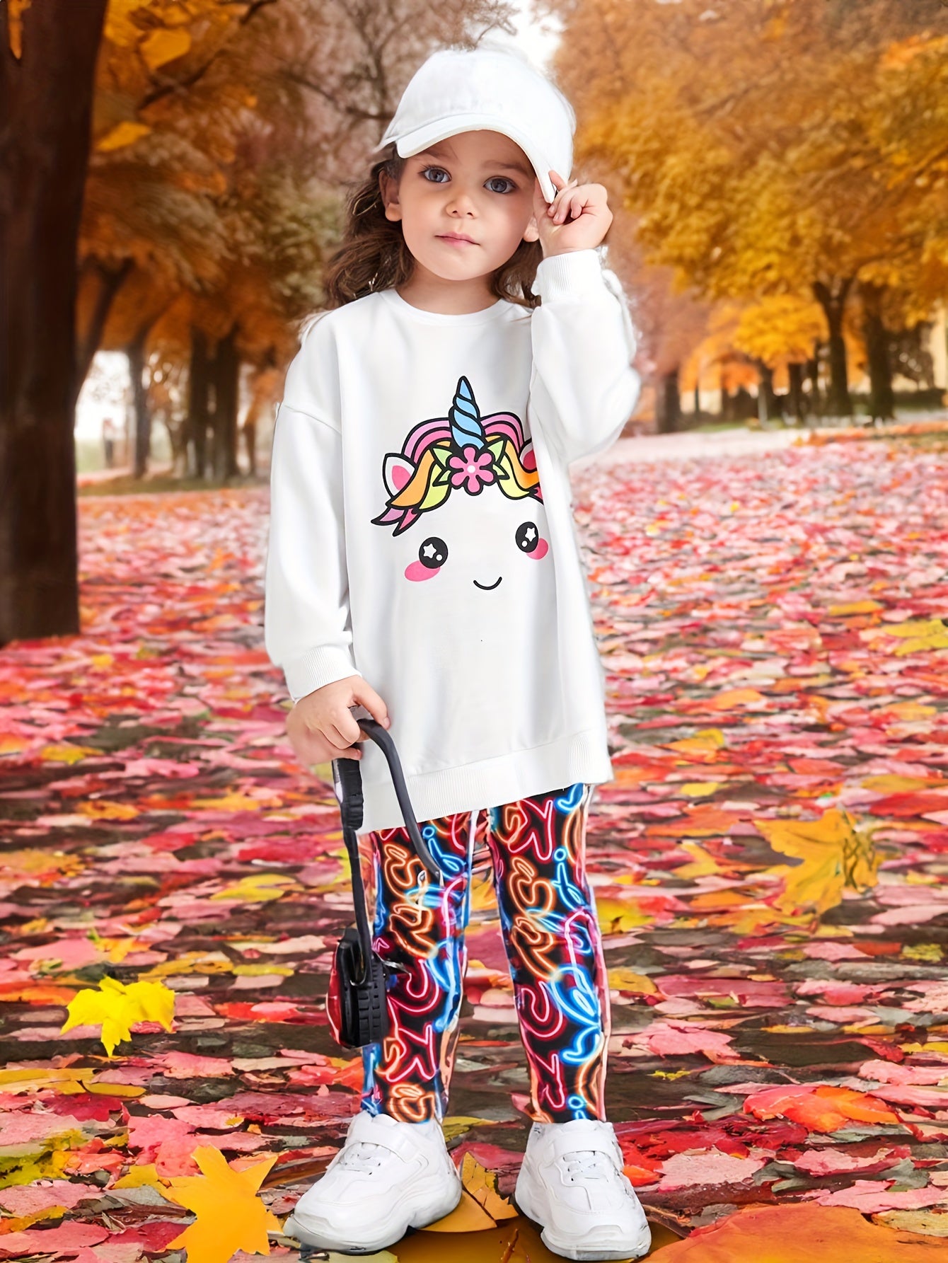 Girl's Unicorn Long Sweatshirt & Leggings Set