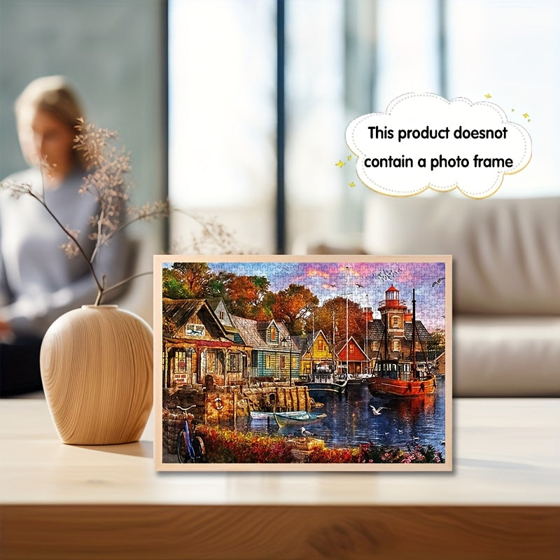 1000pcs Mini Jigsaw Puzzle House Boat Scratch Resistant Waterproof