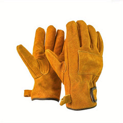 BBQ Grill Gloves Anti scalding 482F Heat Resistant Fireproof Cowhide Gloves