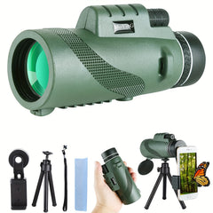 40X60 High Power Monocular Telescope With Smartphone Holder & Tripod