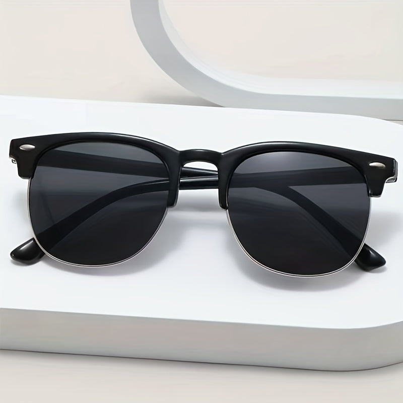 Y2K Half Frame Sunglasses Sun Protection Party Gift Travel Accessories