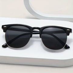 Y2K Half Frame Sunglasses Sun Protection Party Gift Travel Accessories
