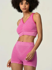 Striped Textured Bra & Panties Set
