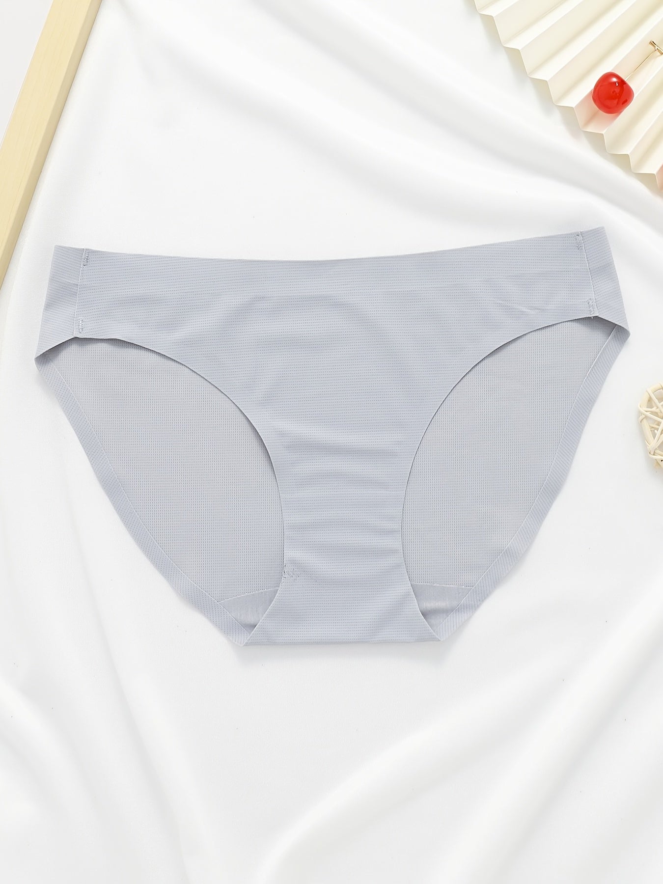 6 Pcs Seamless Hipster Bikini Panties Solid Medium Stretch Women's Underwear
