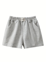 Toddler Girls Letter Patch Pocket Cotton Track Shorts