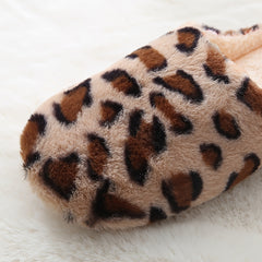 Soft Leopard Pattern Indoor Slides for Women