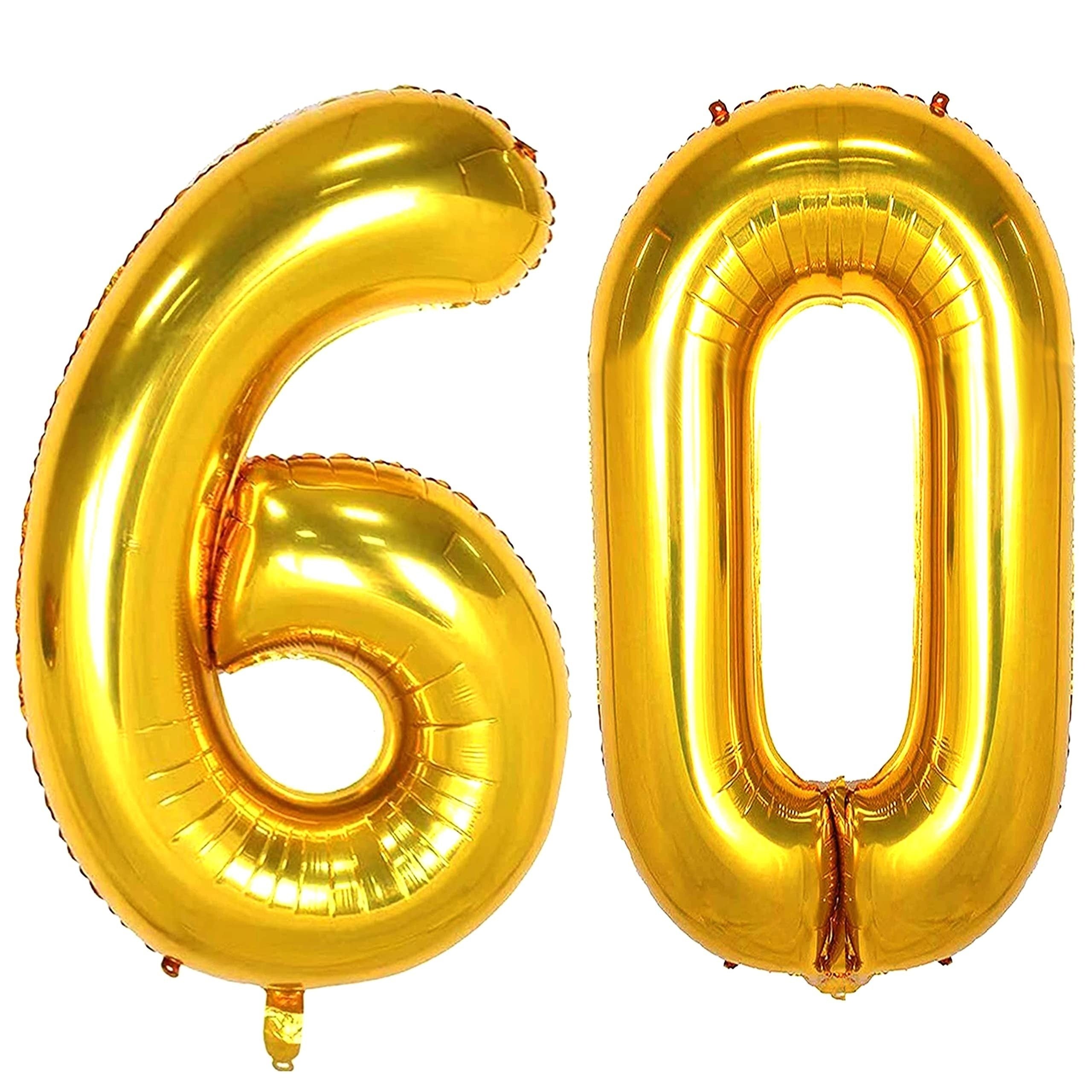Gold Number Balloons 30 40 50 60 Big Giant Foil Mylar for Birthday Party