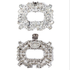 Square Rhinestones Shoe Buckles - Wedding High Heel Decoration