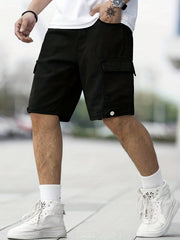 Classic Cargo Cotton Denim Men's Shorts for Summer