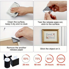 60pcs Strong Double Sided Adhesive Tape Foam for Wall
