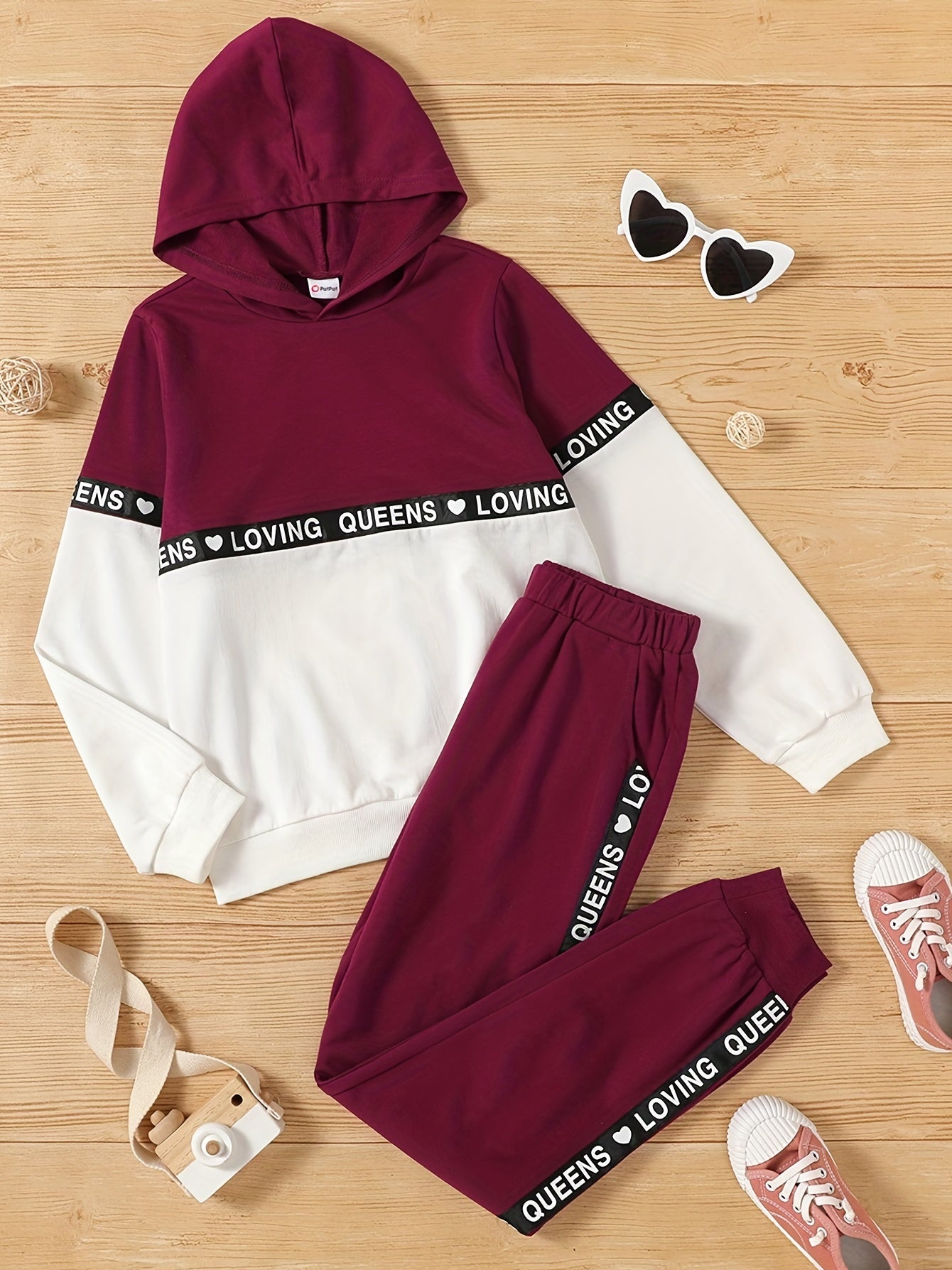Kids Love Letter Hoodie Shirt and Pants Set Boys Girls Outfit