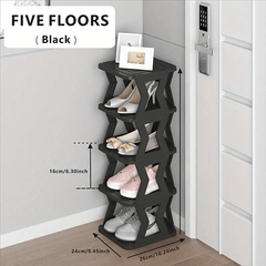 1pc Folding Shoe Rack Stackable Layer Cabinet for Bedroom Living Room Bathroom
