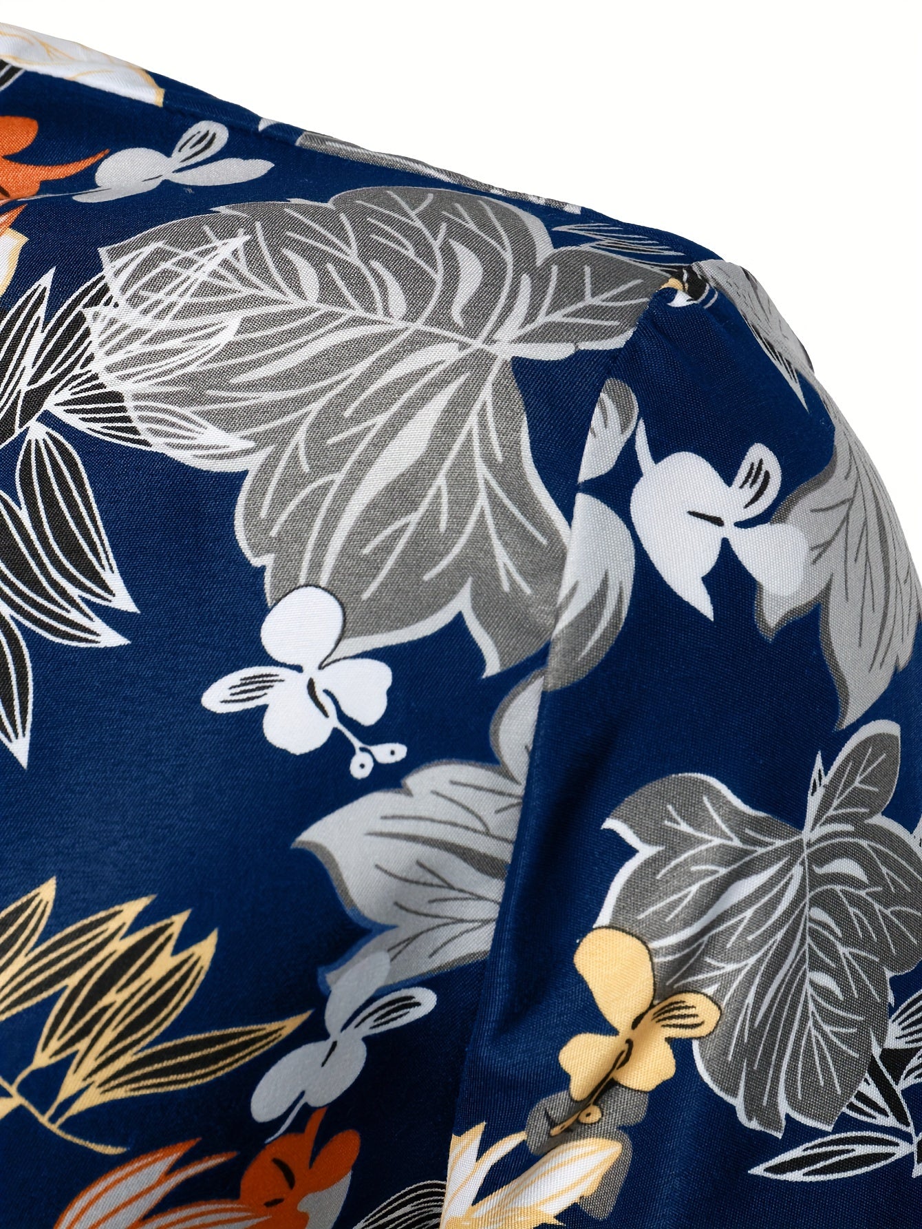 Men's Floral & Leaf Printed Casual Shirt Regular Fit Long Sleeves