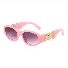 Vintage Polygonal Sunglasses Woman UV Protection Disco Glasses
