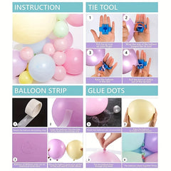 Summer Ice Cream Balloon Set - 137 Latex Balloons, 4 Aluminum Balloons