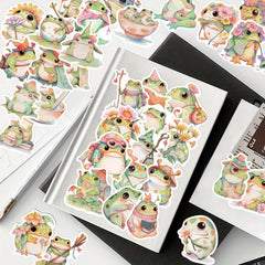 50pcs Fat Frog Graffiti Waterproof Stickers for Laptop Helmet Water
