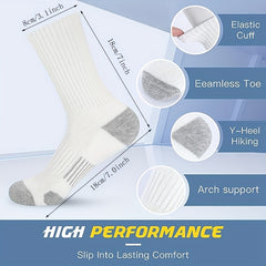 Outdoor Sports Cushioned Running Socks Moisture Wicking Crew Socks
