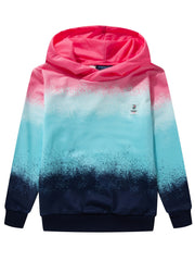Girls Gradient Hoodie Long Sleeve Pullover Sweatshirt Top Kids Clothes
