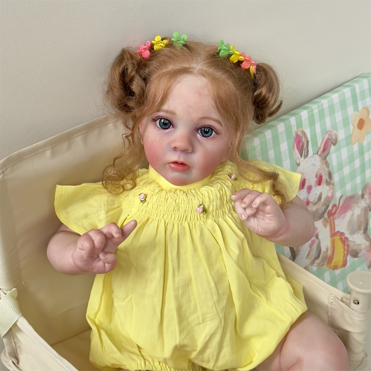 60 96 Cm Reborn Doll Baby Realistic 3D Skin Soft Body Hand Rooted Hair