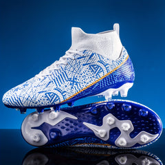 Boys Turf Anti Slip Football Shoes Lightweight Breathable Sneakers