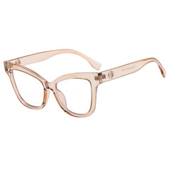 Cat Eye Oversized Spectacles Lenses Light Blocking Glasses Square Frame