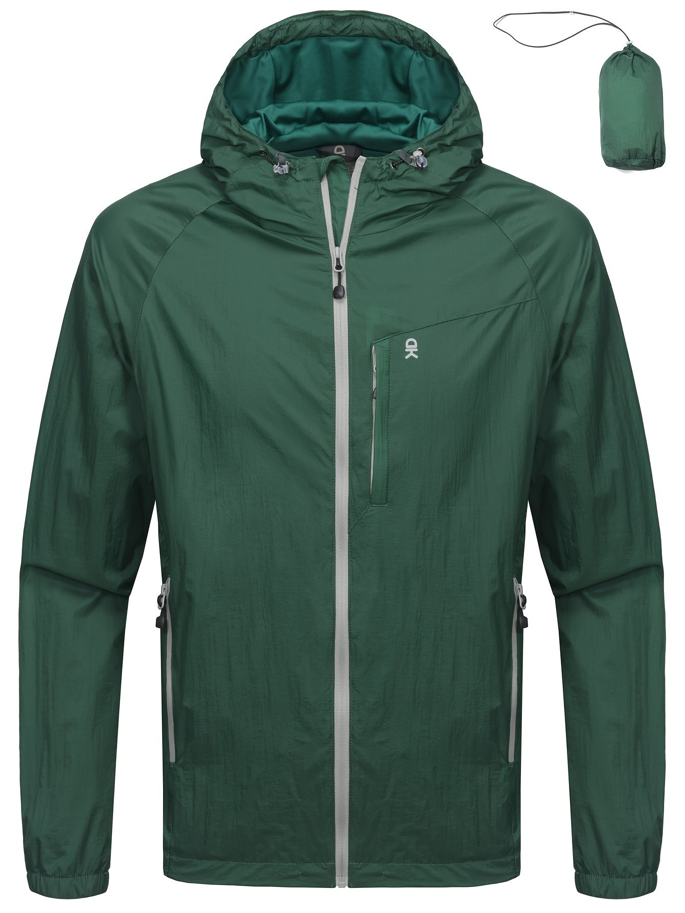 Men's Casual Waterproof Hooded Windbreaker Jacket