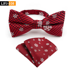 Men's Paisley Bow Tie Pocket Square Set Jacquard Fabric Wedding Formal