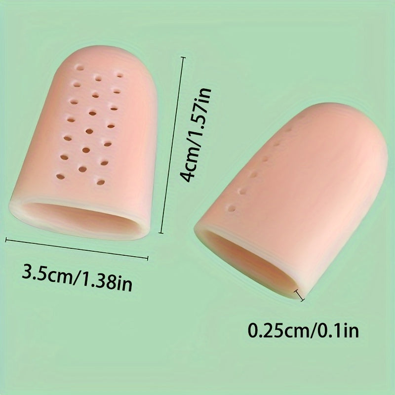 4pcs Soft Gel Toe Caps for Big Toe with Holes Silicone Toe Protector Toe Sleeves