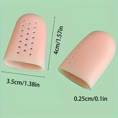 4pcs Soft Gel Toe Caps for Big Toe with Holes Silicone Toe Protector Toe Sleeves